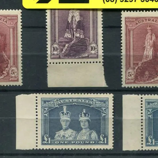 1937/48 Robes set of 3 on thin paper set with ...