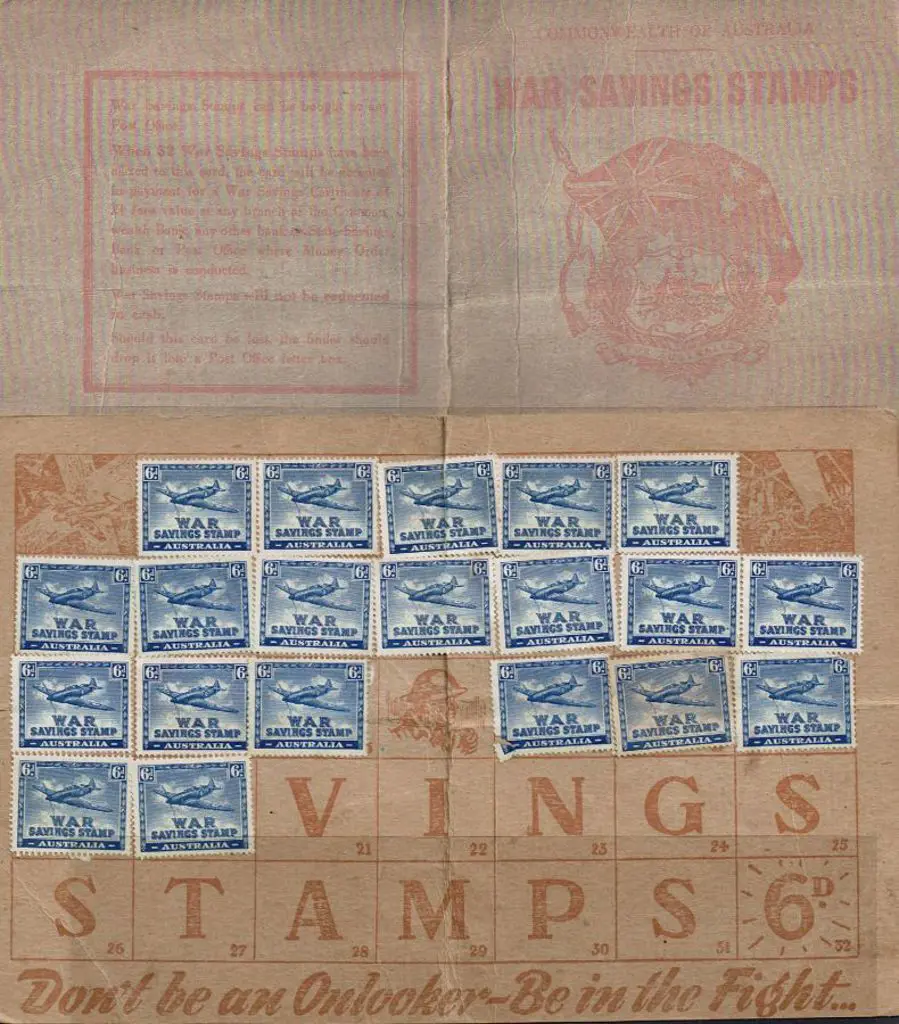 1940 6d Spitfire War Savings Stamps x 20 on ... Image 1++