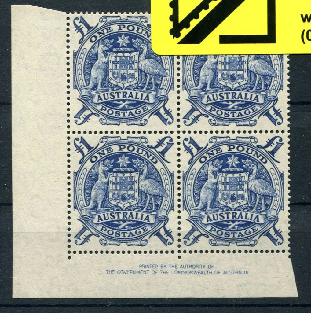 1949/50 £1 Arms in corner Authority imprint block ... Image 1++