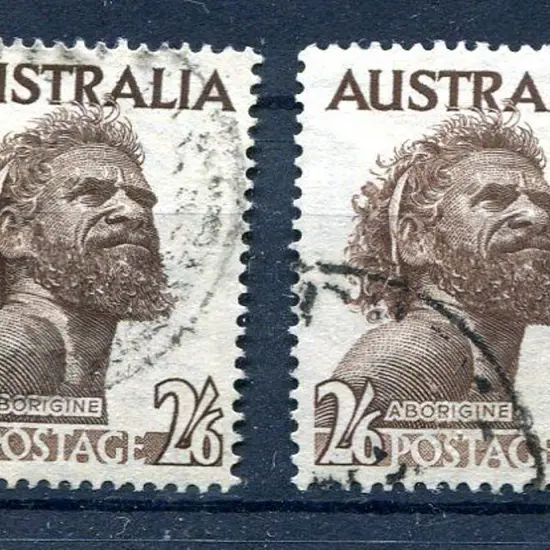 1952/65 2/6d aboriginal with wmk sideways inverted ...