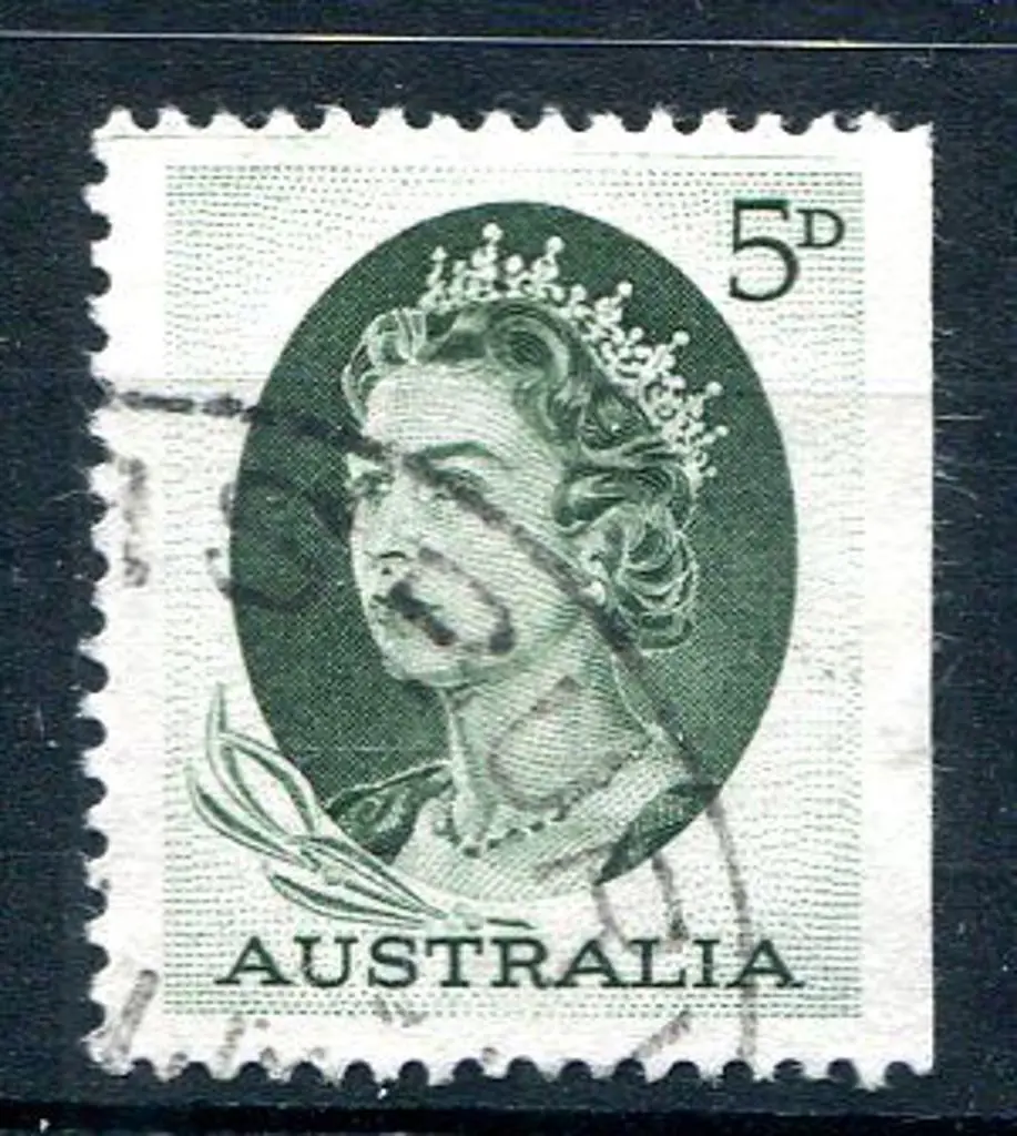 1963/65 5d green QEII booklet stamp showing rare ... Image 1++