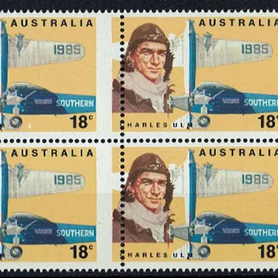 1978 18c Ulm in marginal block of 4 with massively ...