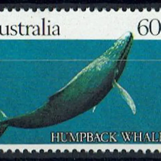 1982 60c Humpback Whale trial printing with solid ...