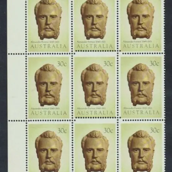 1983 30c Forrest from Explorers set in a left ...