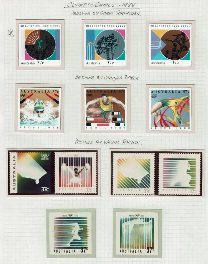 1988 Olympics issue. Photographic Proofs largely ... Image 1++