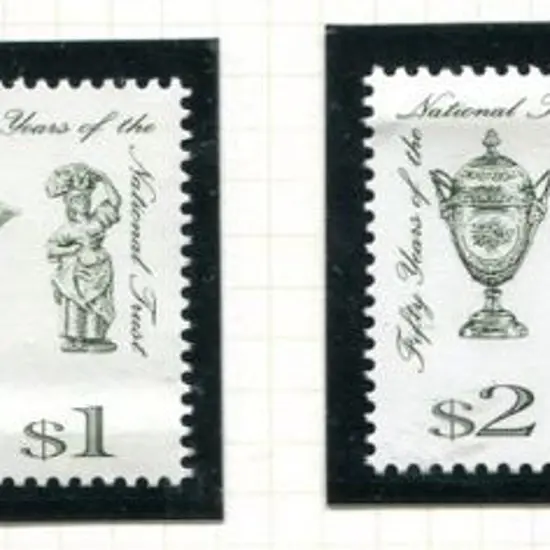 1995 $1 & $2 National Trust perforated plate ...