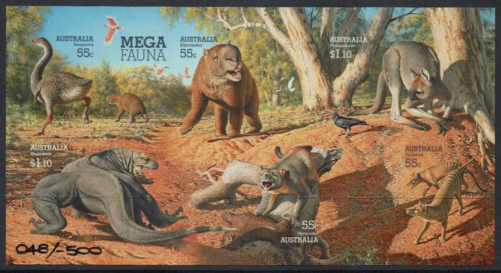2008 Megafauna / Dinosaur Imperforate Miniature ... Image 1++