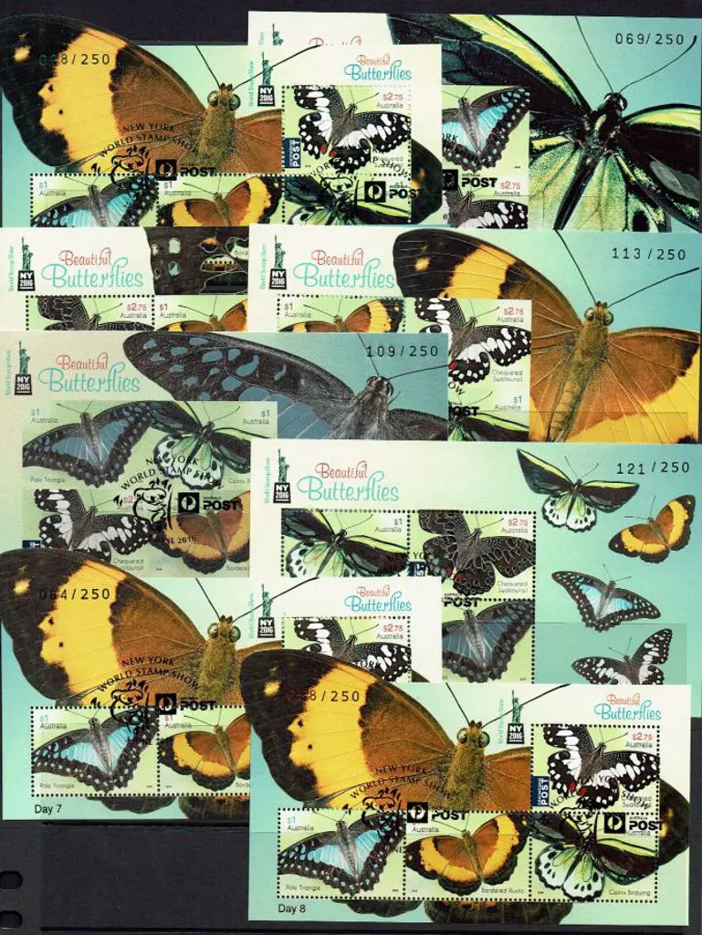 2016 Butterflies M/S set of 8 days with New York ... Image 1++