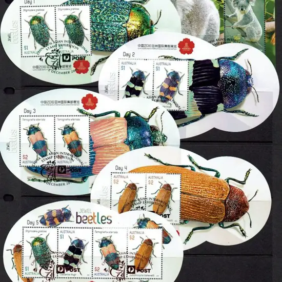 2016 Jewel Beetles set of Day 1 to 5 Miniature ...