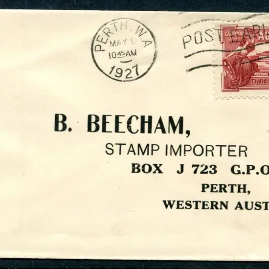 1927 (9th May) 1½d Parliament House example on ...