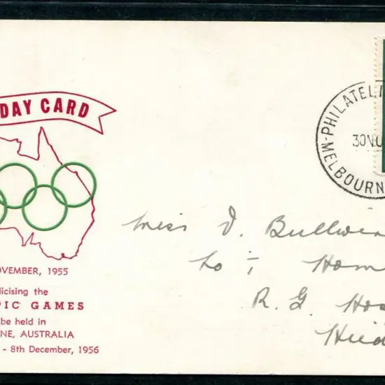 1956 (30th Nov) 2/- Olympic Games green on illust ...