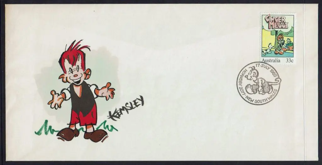 1985 (17th July) 33c Ginger Meggs hand illustrated ... Image 1++