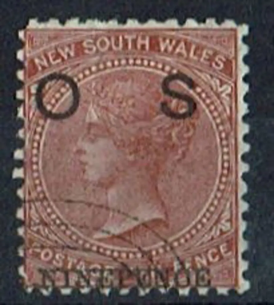 1879/85 "NINE PENCE" on 10d brown QV ovptd "OS". ... Image 1++