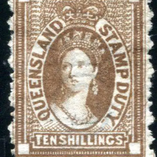 1871/72 10/- brown postal fiscal unused without ...