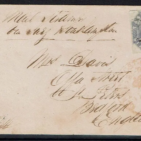 1858 (12th Sept) cover to Bedford, England with ...