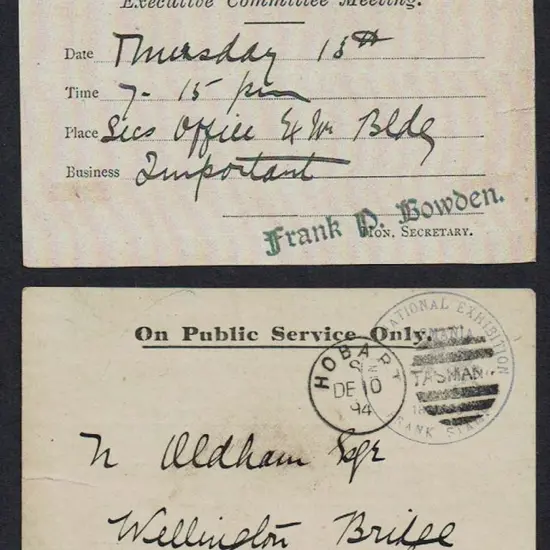 1894 (10th Dec) POSO postcard with "International ...