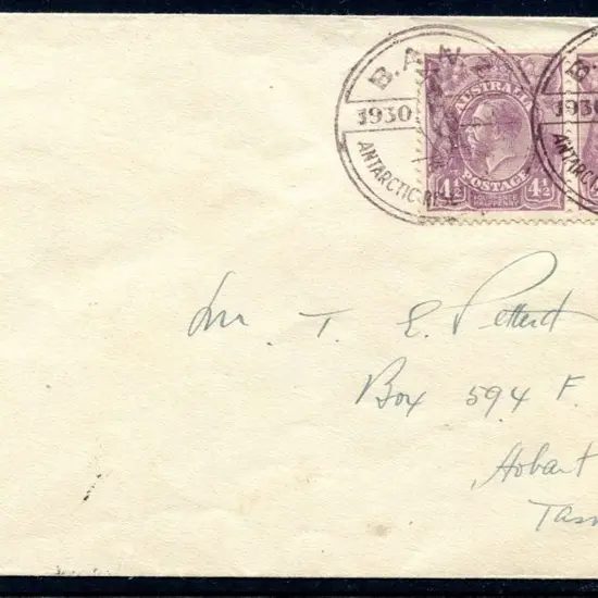 1930/31 BANZ Antarctic Research Expedition cover ...