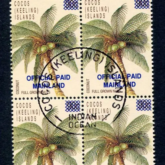 1991 (43c) on 90c Coconut Official overprinted ...
