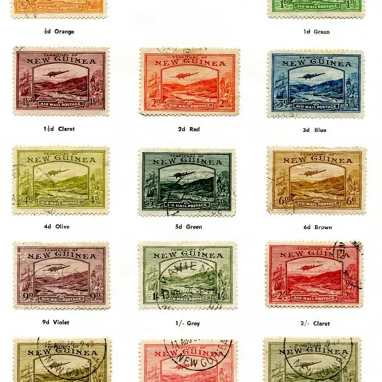 1939 Bulolo Airs set of 14 to £1. Fine used. SG ...