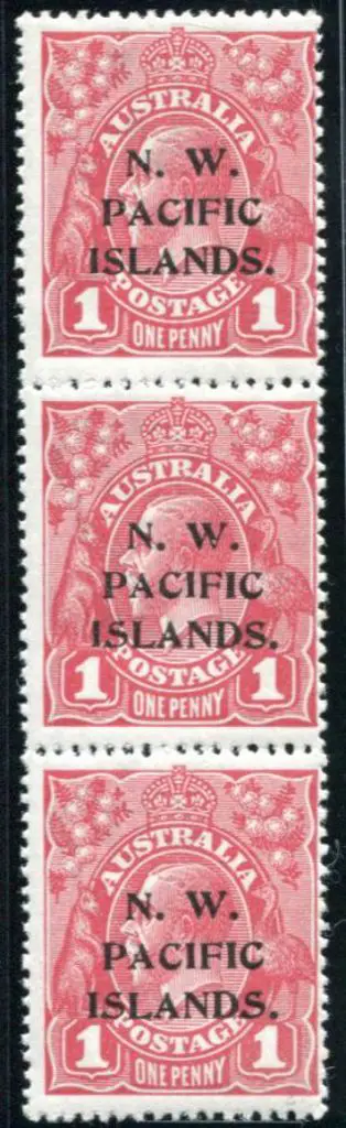 1915/16 1d pale carmine-red, Die II in vertical ... Image 1++