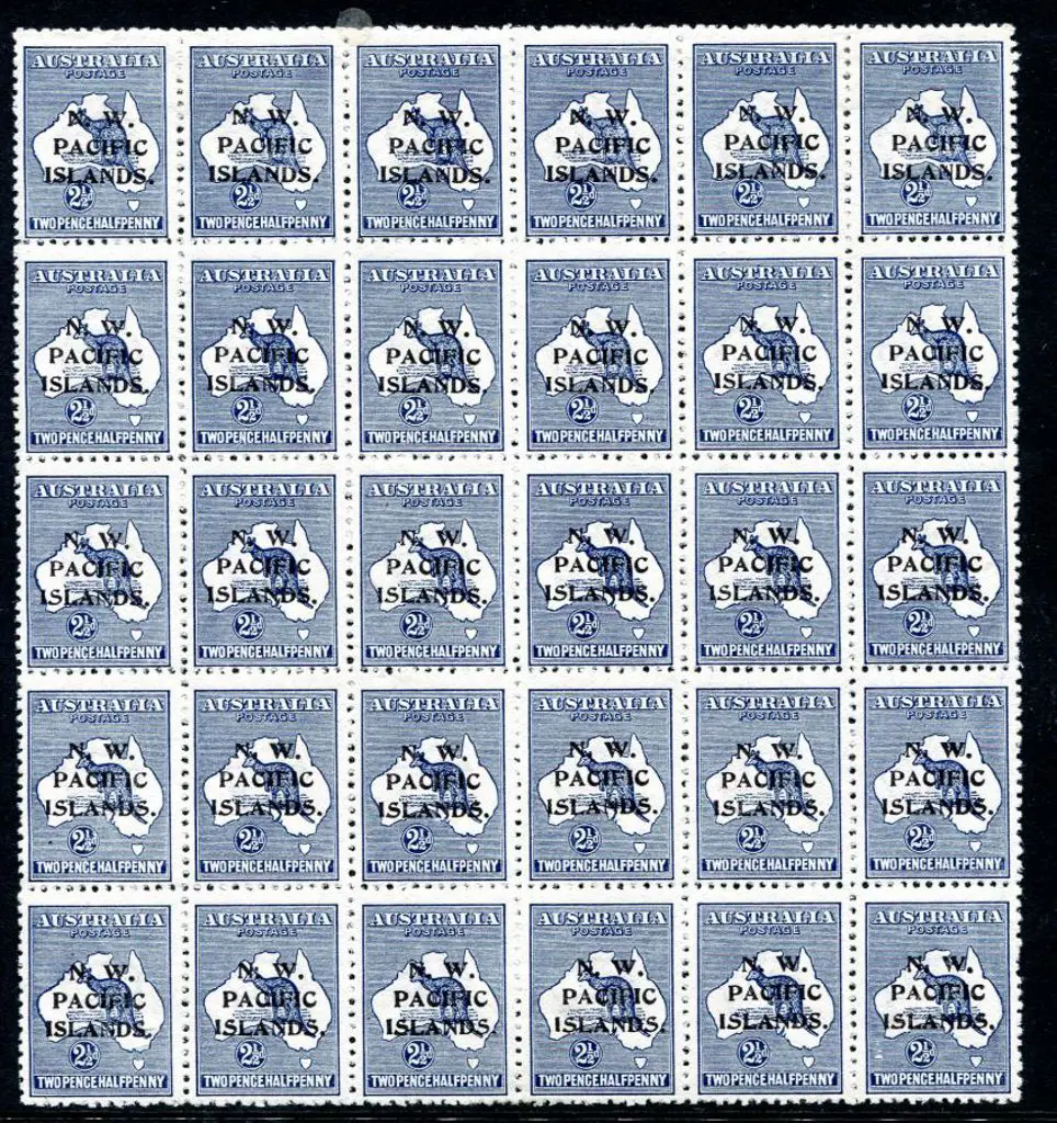 1915/16 2½d blue plate 2 block of 30 for pos ... Image 1++