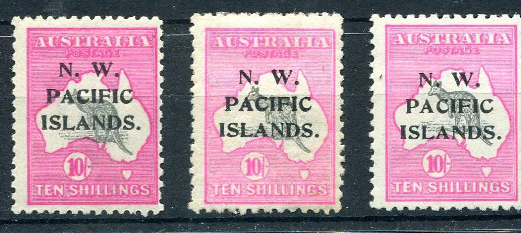 1918/22 10/- grey & bright pink plus shades in ... Image 1++