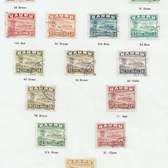 1937/48 ships to 10/- on shiny paper (missing ½d ...