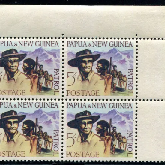 1962 5/- Patrol in top right corner block of 4. ...