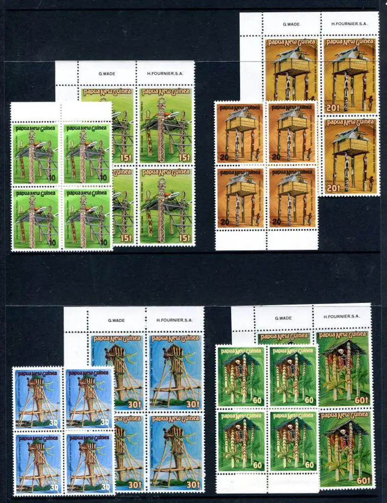 1985 Ceremonial Structures Trial stamps as above ... Image 1++