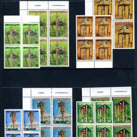 1985 Ceremonial Structures Trial stamps as above ...