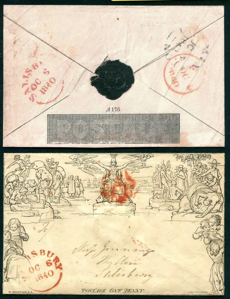 1840 (6th Oct) Mulready envelope with Salisbury ... Image 1++