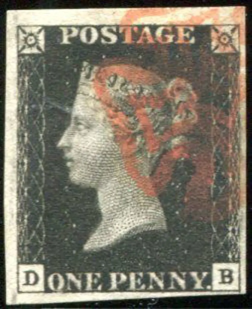 1840 1d intense black, plate 8 with neat corner ... Image 1++