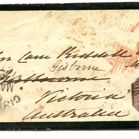 1854 (20th Dec) 6d purple QV embossed (cut to ...