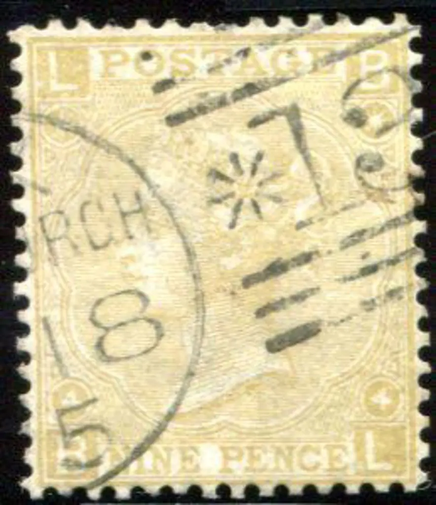 1867 9d pale straw, plate 4 fine used with neat & ... Image 1++