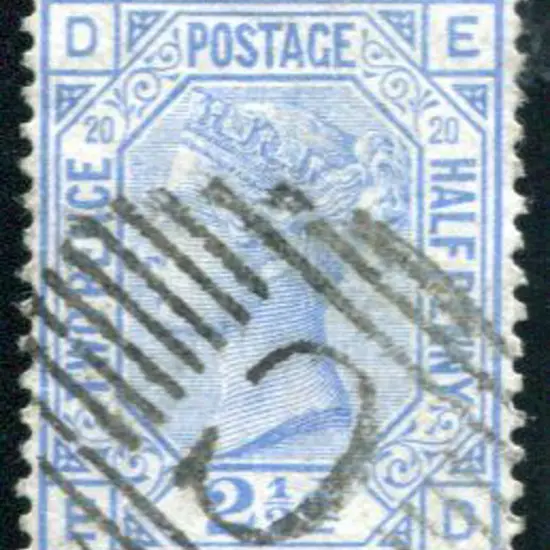 1880 2½d blue QV plate 20. Fine used with neat "C" ...
