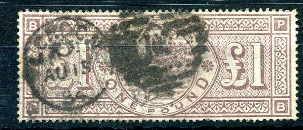 1884 £1 brown lilac, three Imperial Crowns wmk ... Image 1++