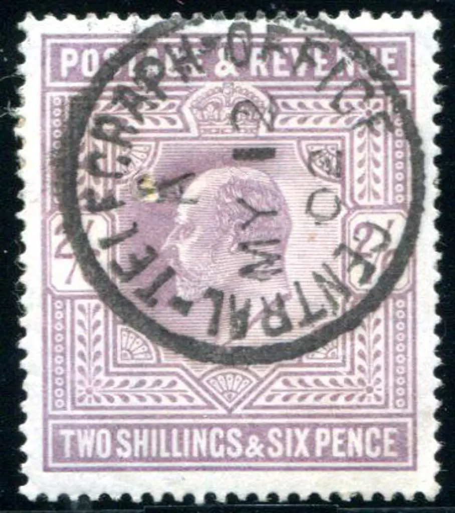 1902 2/6d lilac KEVII, DLR printing. Superb used ... Image 1++