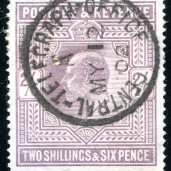 1902 2/6d lilac KEVII, DLR printing. Superb used ...