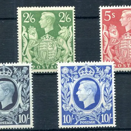 1939/48 KGVI high vals set of 6 to £1. Fine ...
