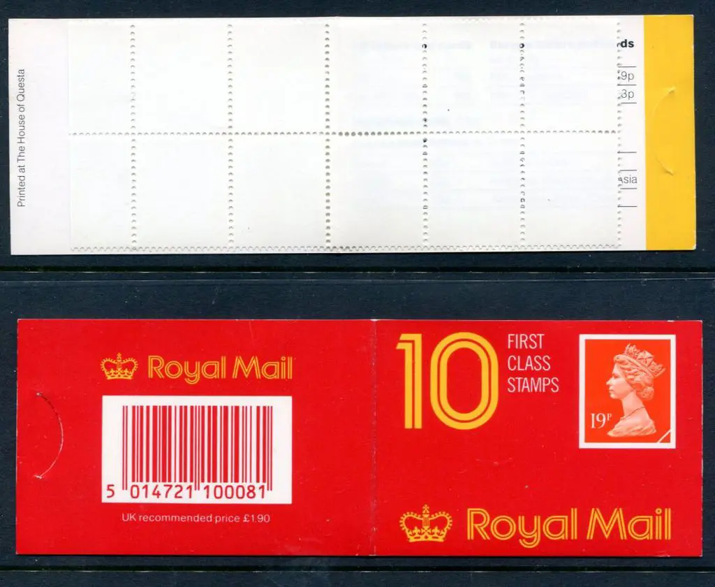 1988 £1.90 First Class Questa booklets x 2 both ... Image 1++