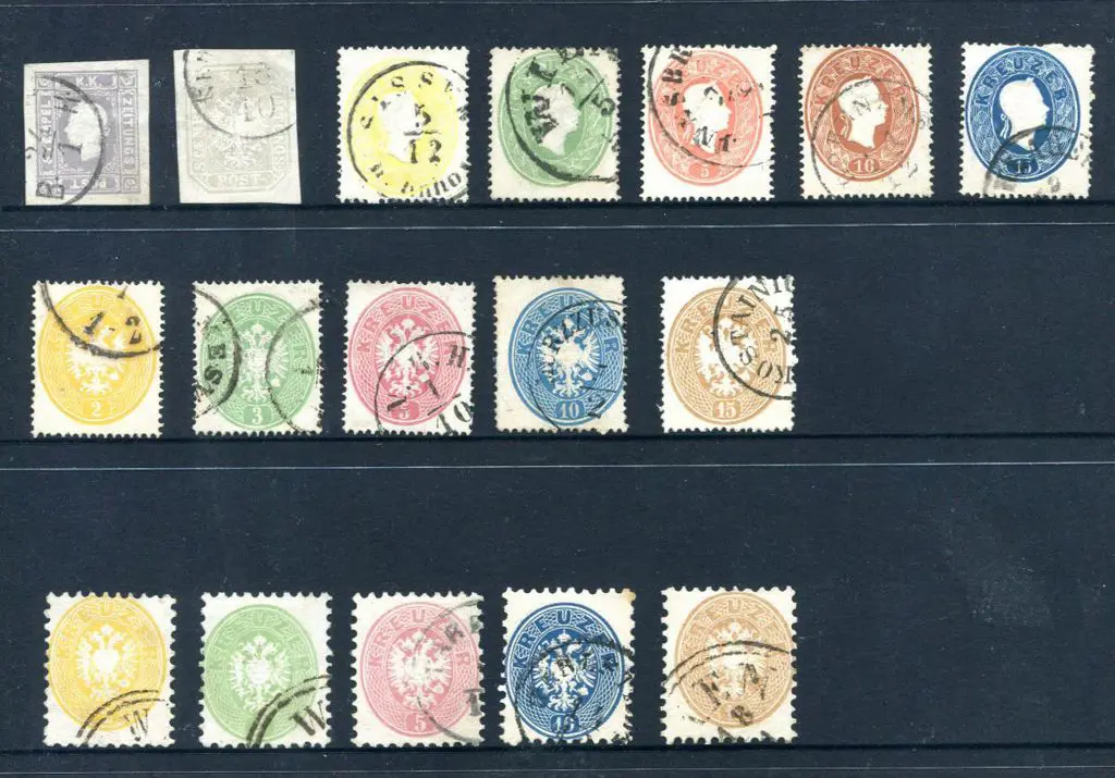 Austria 1858-1963 Fine used group comprising 1858 ... Image 1++