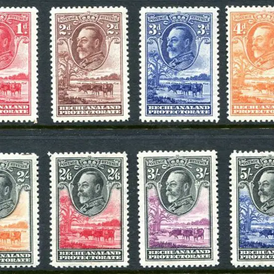 Bechuanaland 1932 KGV pictorials set to 10/. MLH, ...