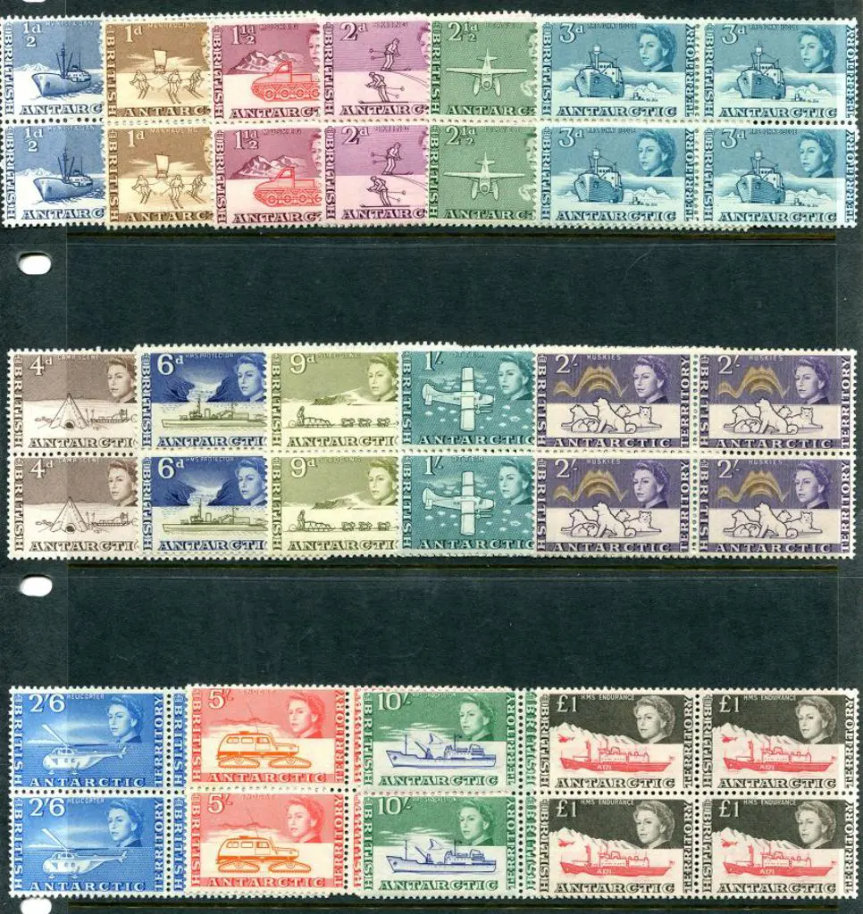 British Antarctic Territory 1963/69 QEII Defins ... Image 1++