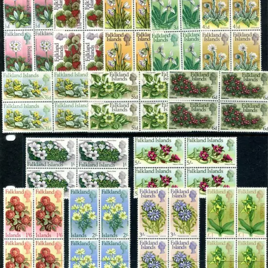 Falkland Islands 1968 Flowers set of 14 to £1 in ...