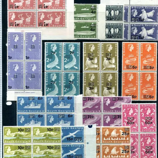 Falkland Is Deps-South Georgia 1971 QEII Decimal ...