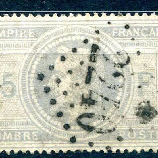 France 1869 5f Napoleon. Used with "2240" numeral ...