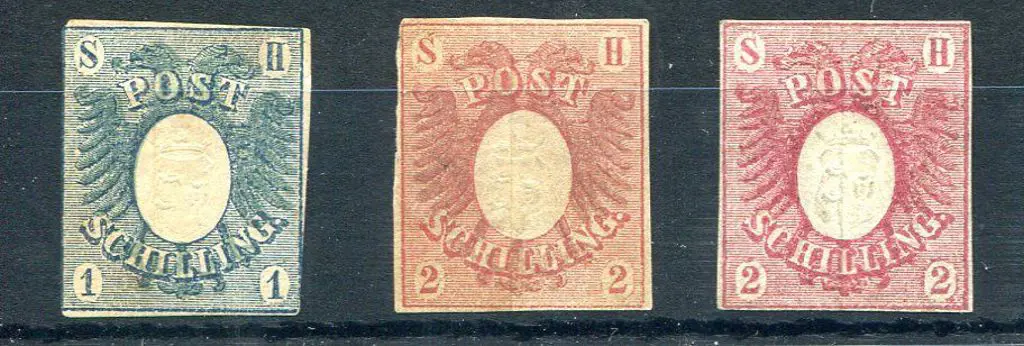Germany-Schleswig & Holstein 1850 1s Prussian blue ... Image 1++