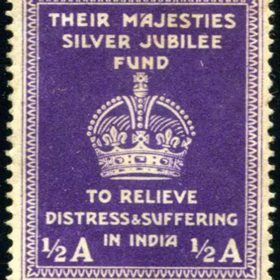 India 1920/30's ½a "Their Majesties Silver Jubilee ...