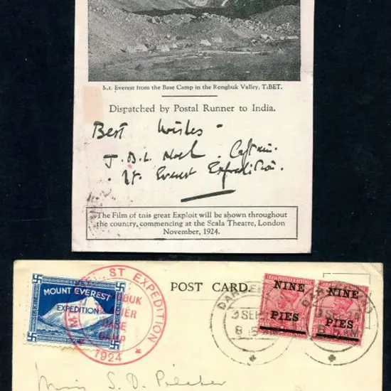 India 1924 (6th Aug) Mount Everest Expedition led ...