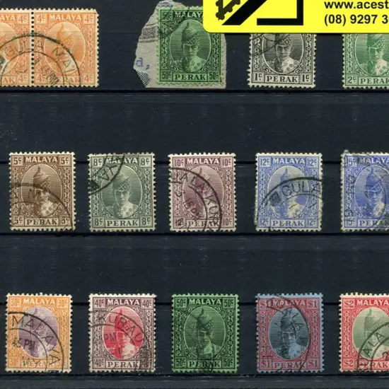 Malaya-Perak 1938-1941 defins fine used set with a ...